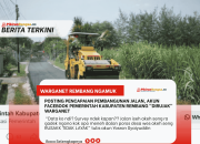 Posting Pencapaian Pembangunan Jalan, Akun Facebook Pemerintah Kabupaten Rembang “Dirujak” Warganet